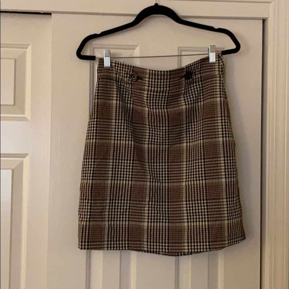Ann Taylor Plaid A-Line Skirt